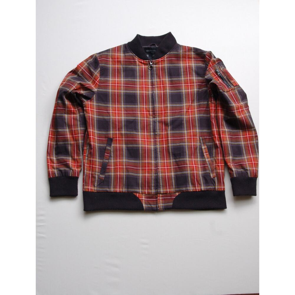 Ninth Hall Plaid Bomber Jacket – Red Black Tartan | Men's Medium